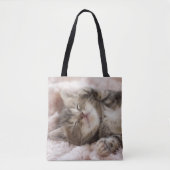 Sleepy Kitten Tote Bag (Voorkant)