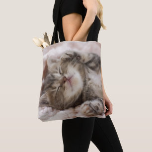 Sleepy Kitten Tote Bag