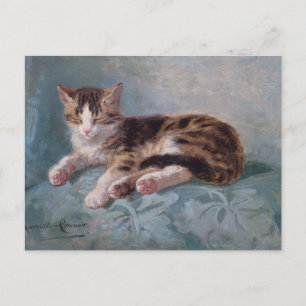Sleepy Kitten van Henriette Ronner-Knip Briefkaart