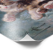 Sleepy Kitten van Henriette Ronner-Knip Foto Afdruk (Hoek)