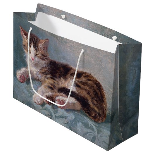 Sleepy Kitten van Henriette Ronner-Knip Groot Cadeauzakje (Voorkant Gekanteld)