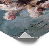 Sleepy Kitten van Henriette Ronner-Knip Poster (Hoek)