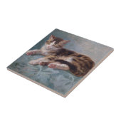Sleepy Kitten van Henriette Ronner-Knip Tegeltje (Zijkant)