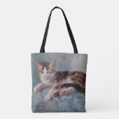 Sleepy Kitten van Henriette Ronner-Knip Tote Bag (Achterkant)