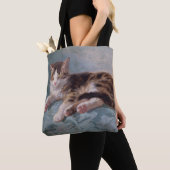 Sleepy Kitten van Henriette Ronner-Knip Tote Bag (Dichtbij)