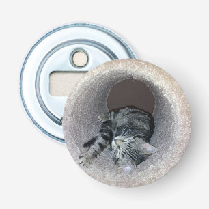 Sleepy Kitty Cat van Shirley Taylor Button Flesopener
