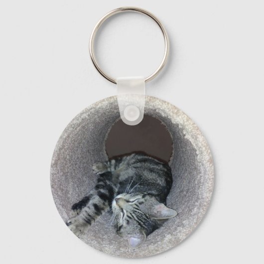 Sleepy Kitty Cat van Shirley Taylor Sleutelhanger (Voorkant)