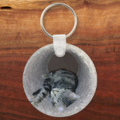 Sleepy Kitty Cat van Shirley Taylor Sleutelhanger (Voorkant)