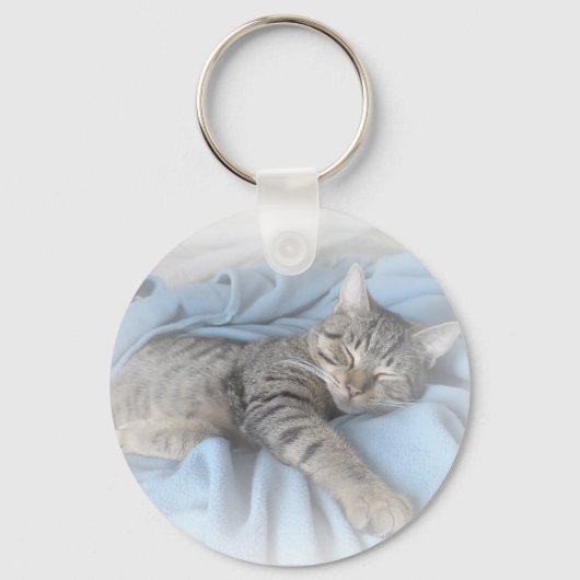 Sleepy Kitty Sleutelhanger (Voorkant)