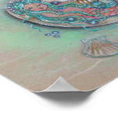 Sleepy kleine mermaïde poster van Renee Lavoie (Hoek)