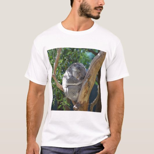 Sleepy Koala in de boom T-shirt (Voorkant)