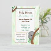 Sleepy Koala ThMED Baby shower Kaart (Staand voorkant)