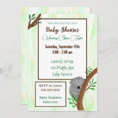 Sleepy Koala ThMED Baby shower Kaart (Voorkant / Achterkant)