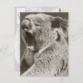 Sleepy Koala Yawning Briefkaart (Voorkant / Achterkant)