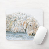 Sleepy Labradoodle Mousepad Muismat (Met muis)