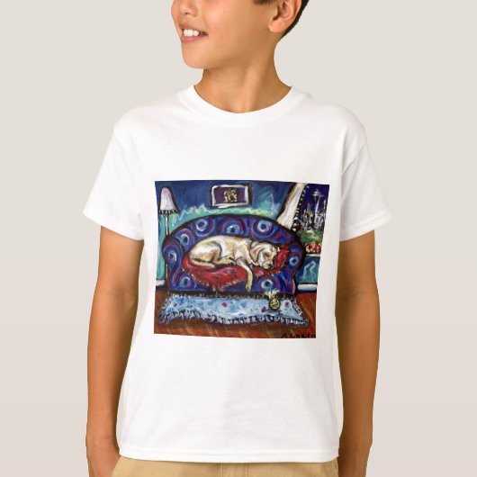 Sleepy Labradr in Seattle T-shirt (Voorkant)