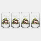 Sleepy Leprechaun Blikvorm Glas (Achterkant)