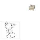 Sleepy Little Fox 2 Rubberstempel (Gestempeld)