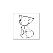 Sleepy Little Fox 2 Rubberstempel (Afrduk)