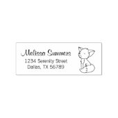 Sleepy Little Fox Address 2 Rubberstempel (Afrduk)
