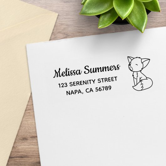 Sleepy Little Fox Address 2 Rubberstempel