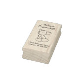 Sleepy Little Fox-adres Rubberstempel (Stempel)