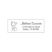 Sleepy Little Fox-adres Zelfinktende Stempel (Design)