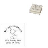 Sleepy Little Fox Arch Address Rubberstempel (Gestempeld)