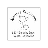 Sleepy Little Fox Arch Address Rubberstempel (Afrduk)