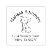 Sleepy Little Fox Arch Address Zelfinktende Stempel (Design)