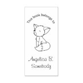 Sleepy Little Fox Bookplate Rubberstempel (Afrduk)