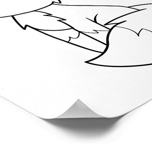 Sleepy Little Fox Colour Page Poster (Hoek)