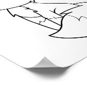 Sleepy Little Fox Colour Page Poster (Hoek)