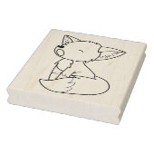 Sleepy Little Fox Colour Page Rubberstempel (Stempel)