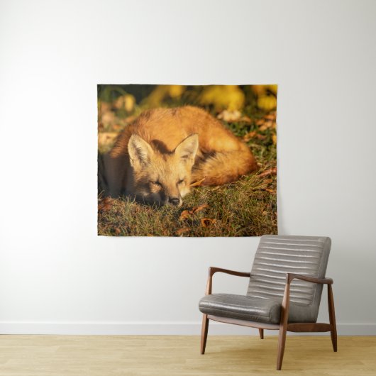 Sleepy Little Fox Wandkleed (In Situ (horizontaal))