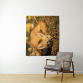 Sleepy Little Fox Wandkleed (In situ)