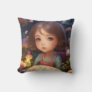 Sleepy Little Girl in Dreamland beroemd gemaakt do Kussen