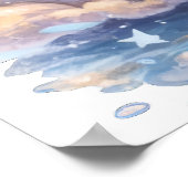 Sleepy Little Monster Cute Dino Poster (Hoek)