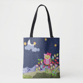 Sleepy Little Owl Tote Bag