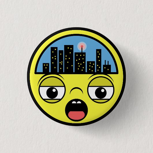 Sleepy Little Town Ronde Button 3,2 Cm (Voorkant)