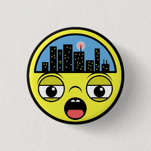Sleepy Little Town Ronde Button 3,2 Cm