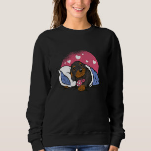 Sleepy Longhaire Dachshund Dog Eigenaar Slappup Trui