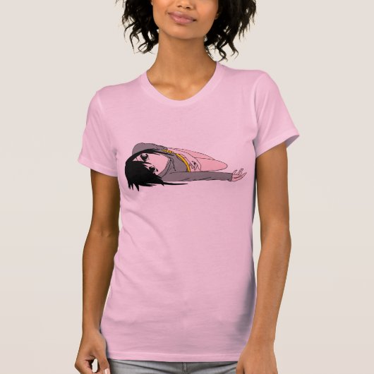 SLEEPY MANGA GIRL T-SHIRT (Voorkant)
