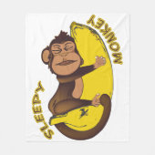 Sleepy Monkey Fleece Deken (Voorkant)