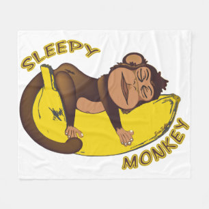 Sleepy Monkey Fleece Deken