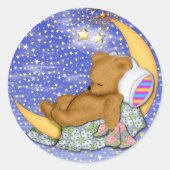 Sleepy Moon Beer Ronde Sticker (Voorkant)