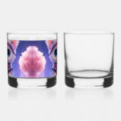 Sleepy Moon Cartoon Sticker Design Whisky Glas (Rechts)