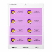 Sleepy Moon Labels (Full Sheet)