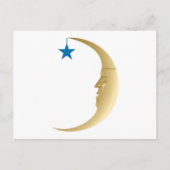 Sleepy Moon met Blue Star Briefkaart (Voorkant)