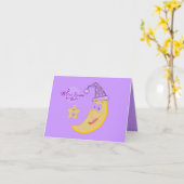Sleepy Moon Notecard Kaart (Gele Bloem)